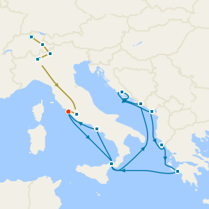 Swiss & Italian Rail Adventure inc. Bernina Express Train & Lake Como with Italy, Greece & Croatia from Rome