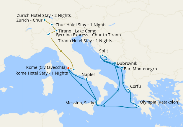 Cruise Itinerary Map
