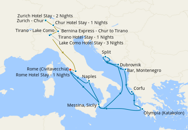 Cruise Itinerary Map