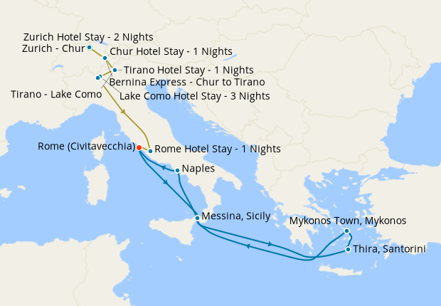 Cruise Itinerary Map