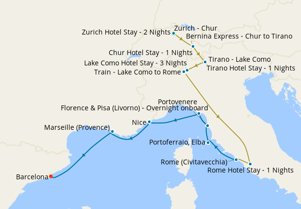 Cruise Itinerary Map