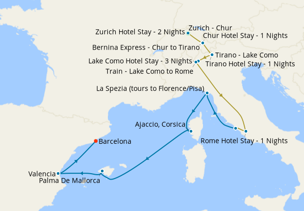 Cruise Itinerary Map