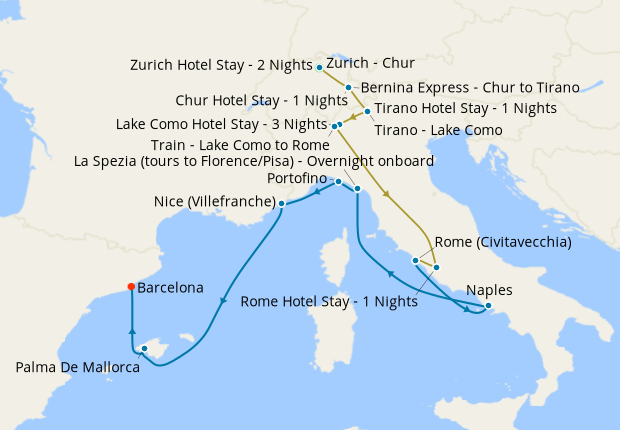 Cruise Itinerary Map