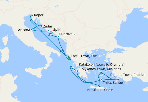 Cruise Itinerary Map