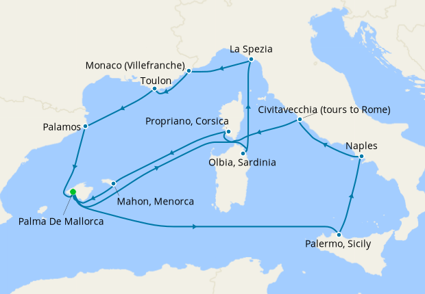 Cruise Itinerary Map