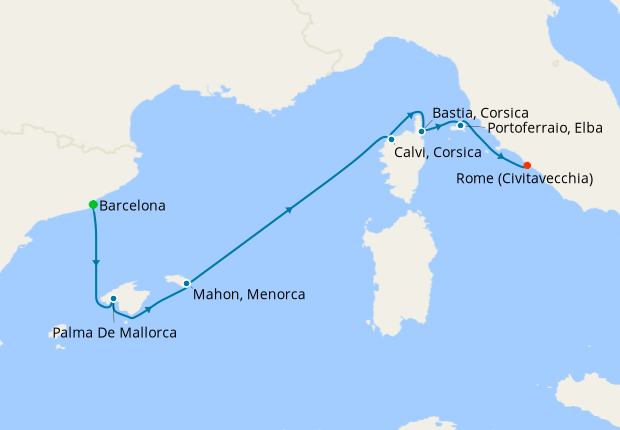 Cruise Itinerary Map