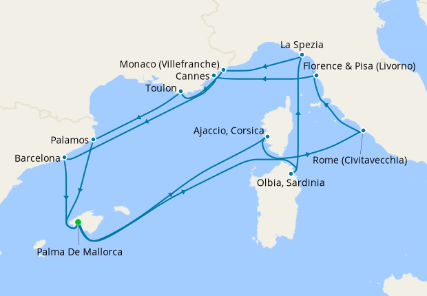 Cruise Itinerary Map