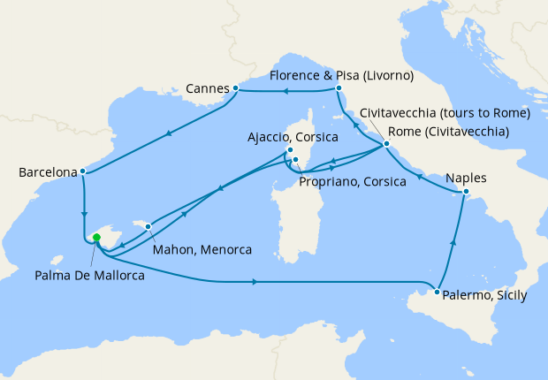 Cruise Itinerary Map