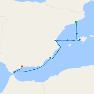 Spain from Barcelona Fly Cruise.