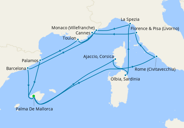 Cruise Itinerary Map