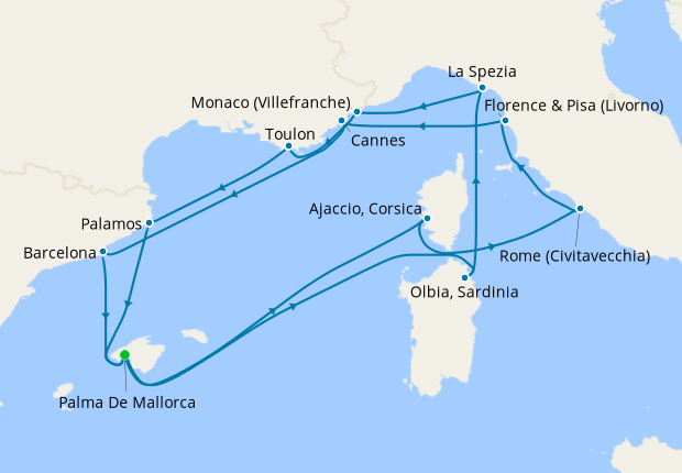 Cruise Itinerary Map