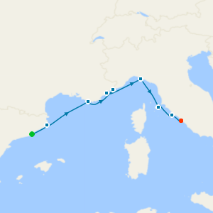 Yachtsman's Harbours of the Rivieras from Barcelona Fly Cruise