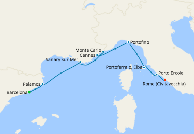 Cruise Itinerary Map