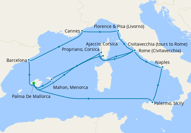 Cruise Itinerary Map