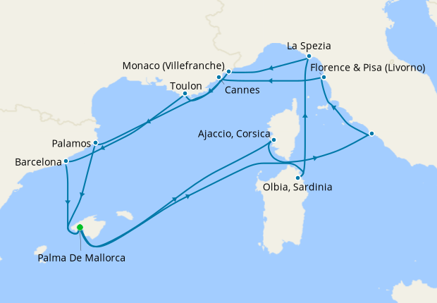 Cruise Itinerary Map