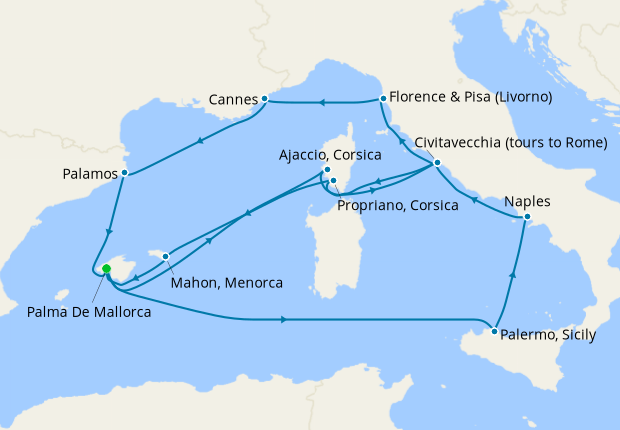 Cruise Itinerary Map