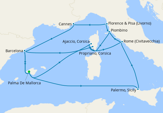 Cruise Itinerary Map