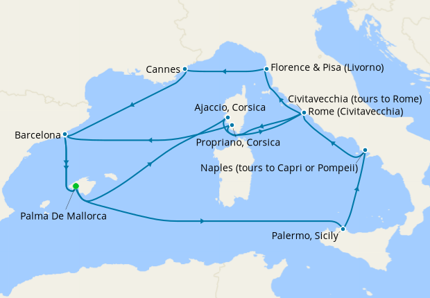 Cruise Itinerary Map