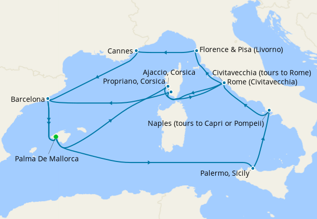 Cruise Itinerary Map