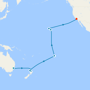 Sydney Stay, Hunter Valley, New Zealand, French Polynesia & Hawaii to Los Angeles 