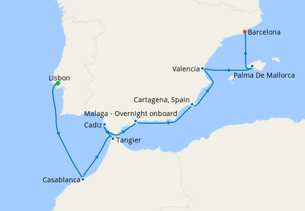 Cruise Itinerary Map