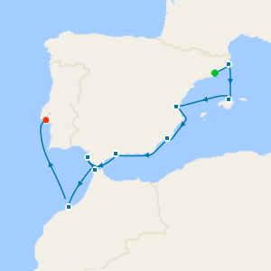 Iberia from Barcelona to Lisbon