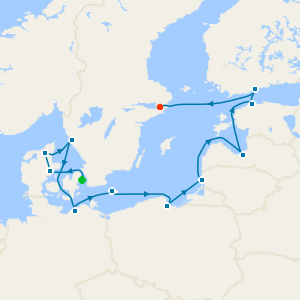 Baltic Sea from Copenhagen to Stockholm