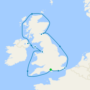 British Isles from Southampton