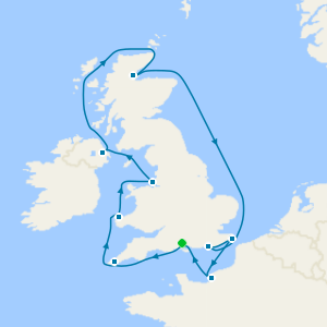British Isles from Southampton