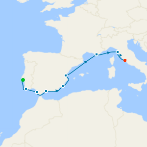 Iberia & Western Mediterranean from Lisbon