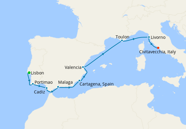 Cruise Itinerary Map