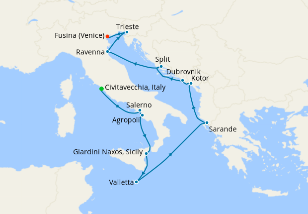 Cruise Itinerary Map