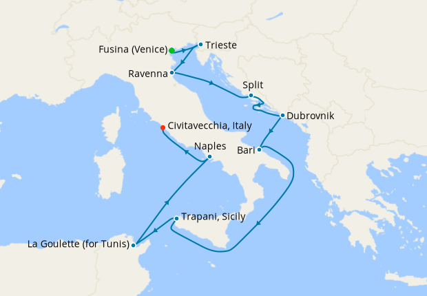 Cruise Itinerary Map