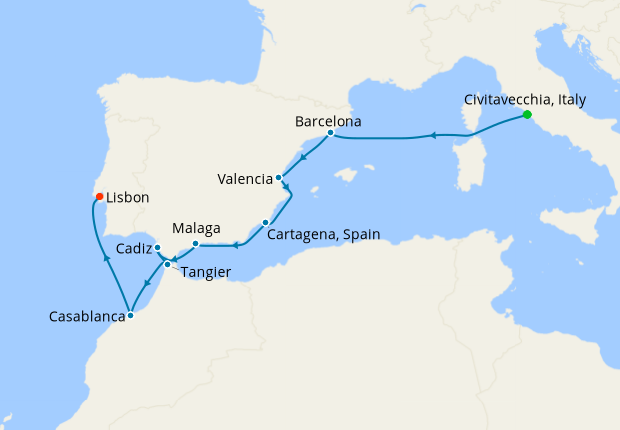 Cruise Itinerary Map