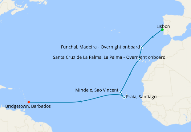 Cruise Itinerary Map