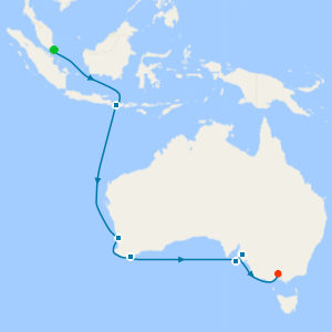 Australia & South Asia from Singapore