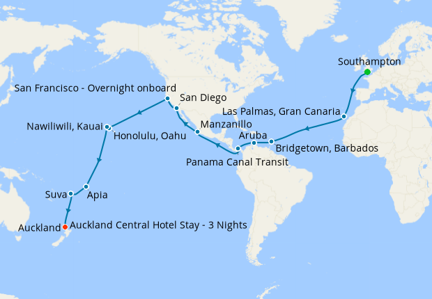 Cruise Itinerary Map