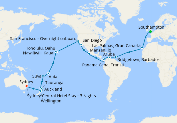 Cruise Itinerary Map
