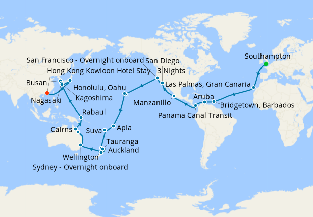 Cruise Itinerary Map