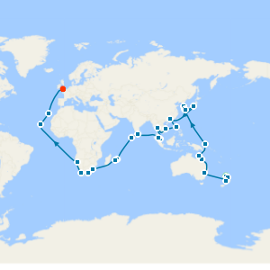 Auckland Stay, Australasia, Japan, Asia & South Africa to S'ton