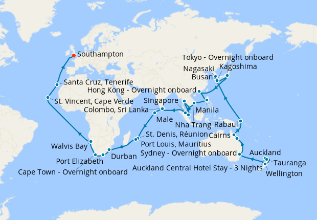 Cruise Itinerary Map