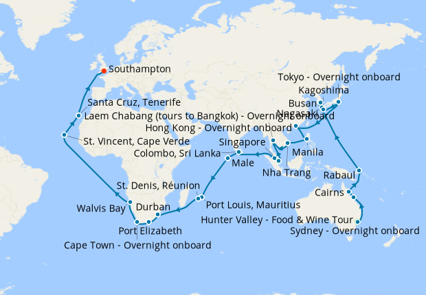 Cruise Itinerary Map