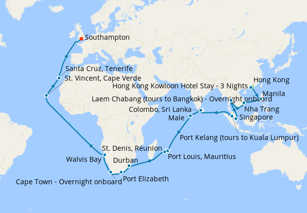 Cruise Itinerary Map
