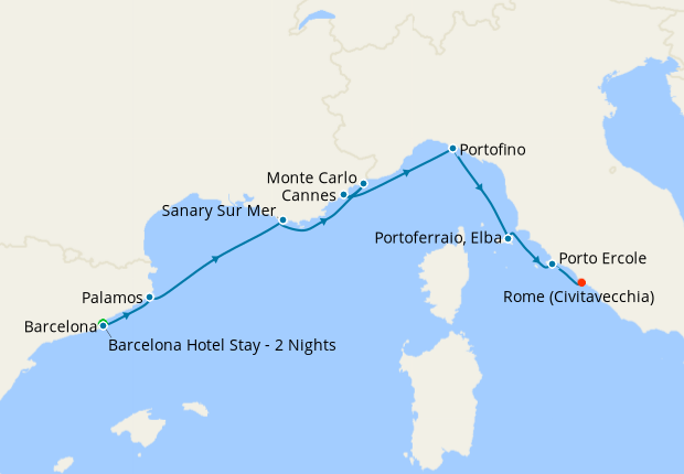 Cruise Itinerary Map