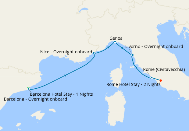 Cruise Itinerary Map