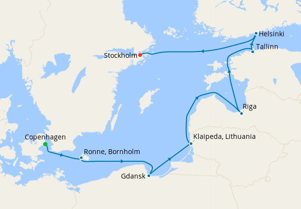 Cruise Itinerary Map