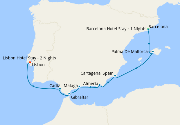 Cruise Itinerary Map
