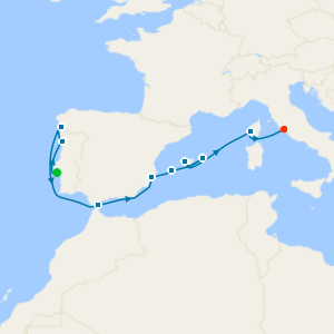 Iberia & Western Med from Lisbon