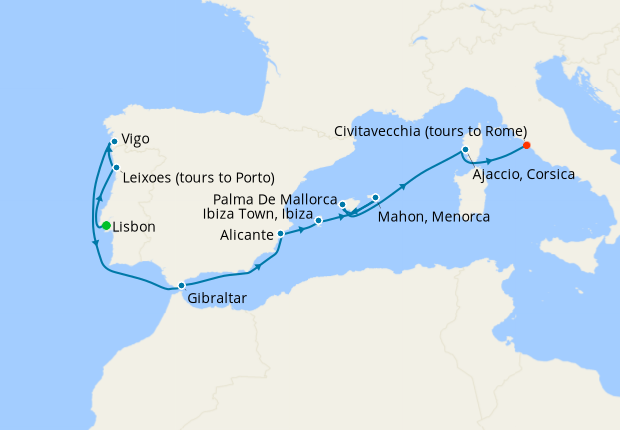 Cruise Itinerary Map