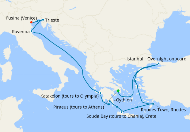 Cruise Itinerary Map